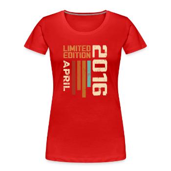 Geboren im April 2016, Geburtstagsgeschenk 2016 Retro - Frauen Premium Bio T-Shirt - Navy - Vorne - Mia (176cm)