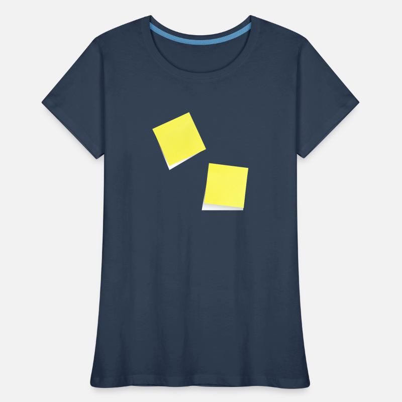 yellow notepad , sticky note , sticky note Women's Premium Organic T-Shirt