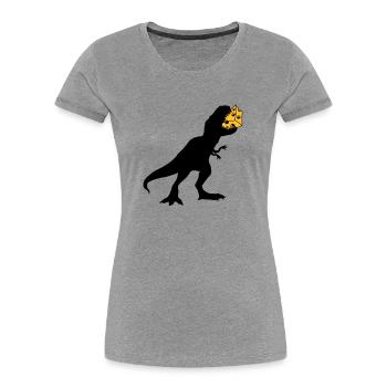 t rex monstre dinosaure dinosaure dino viande - T-shirt bio Premium Femme - bleu marine - Devant - Mia (176cm)