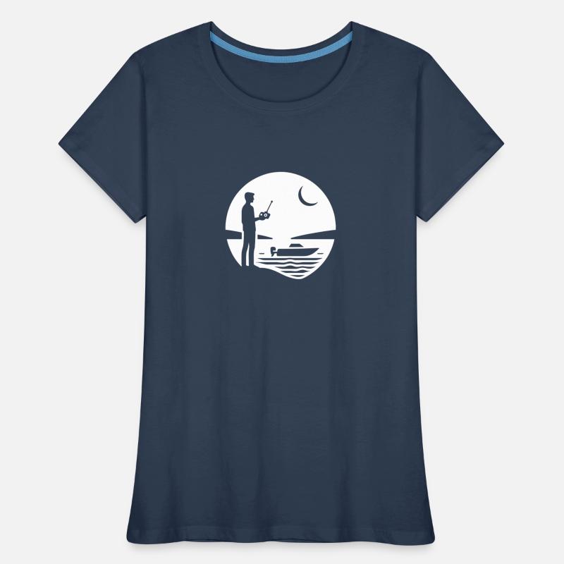 silhouette de bateau télécommandée T-shirt bio Premium Femme
