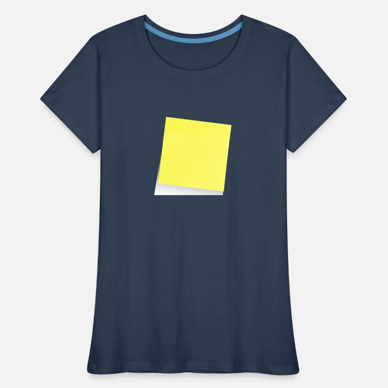 note jaune , adhésif , sticky note T-shirt bio Premium Femme