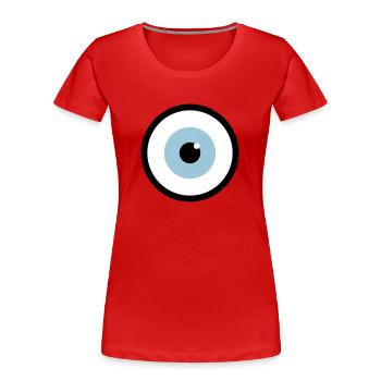 Auge - Frauen Premium Bio T-Shirt - Navy - Vorne - Mia (176cm)