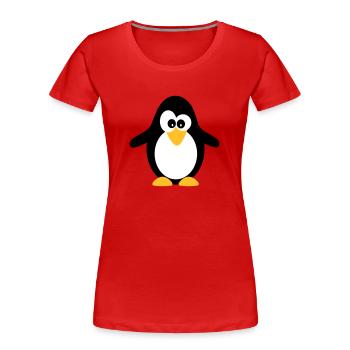Pingouin - T-shirt bio Premium Femme - bleu marine - Devant - Mia (176cm)