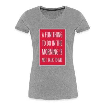 ne me parle pas - T-shirt bio Premium Femme - bleu marine - Devant - Mia (176cm)