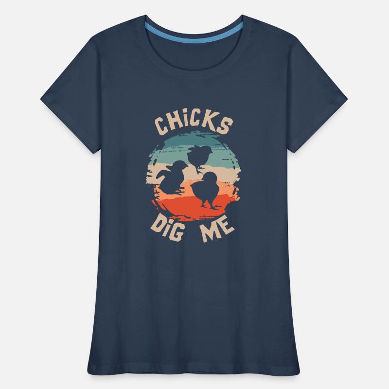 Chicks Dig Me Funny Easter Chicken Women's Premium Organic T-Shirt