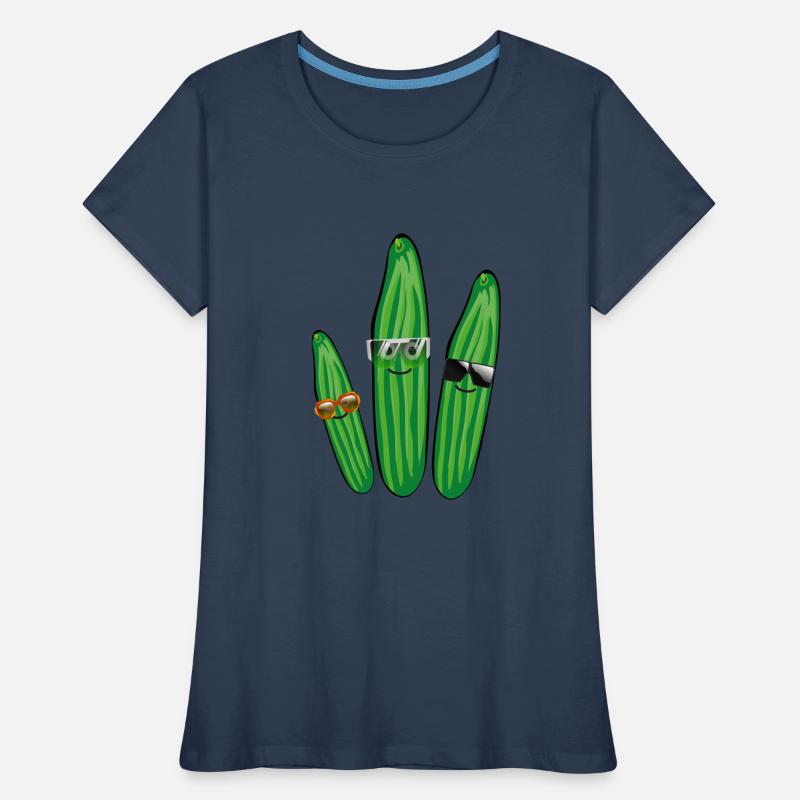 Trio de concombre,Concombre,Concombre,Concombre,Lunettes de soleil T-shirt bio Premium Femme
