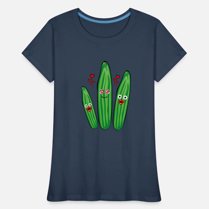 Trio de concombre,Concombre,Concombre,Concombre,Concombre,Concombre,Cœurs,Amour T-shirt bio Premium Femme
