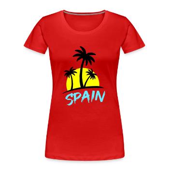 Espagne - T-shirt bio Premium Femme - bleu marine - Devant - Mia (176cm)
