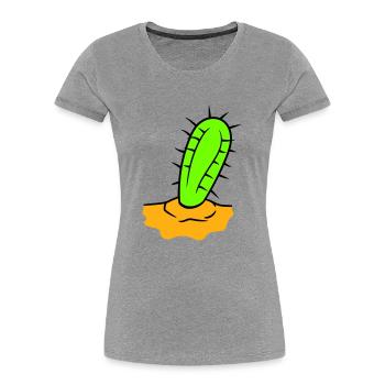 Cactus Plante Épineux Épineux Déserts Cactus - T-shirt bio Premium Femme - bleu marine - Devant - Mia (176cm)
