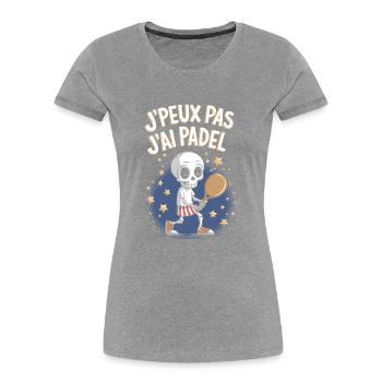 J'peux pas j'ai Padel - T-shirt bio Premium Femme - bleu marine - Devant - Mia (176cm)
