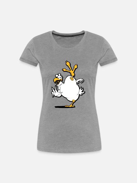 kung_fu_chicken - T-shirt bio Premium Femme - bleu marine