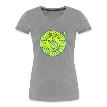 mami rocks (Kreis, 3c) - Frauen Premium Bio T-Shirt - Navy - Vorne - Mia (176cm)