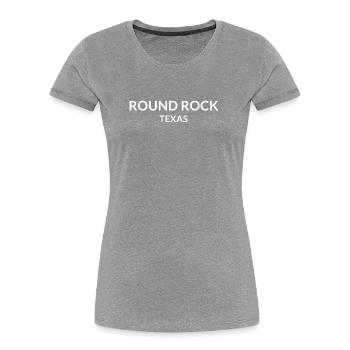 Round Rock Texas États-Unis - T-shirt bio Premium Femme - bleu marine - Devant - Mia (176cm)