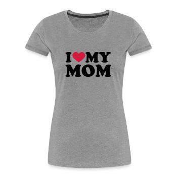 I love my Mom - T-shirt bio Premium Femme - bleu marine - Devant - Mia (176cm)
