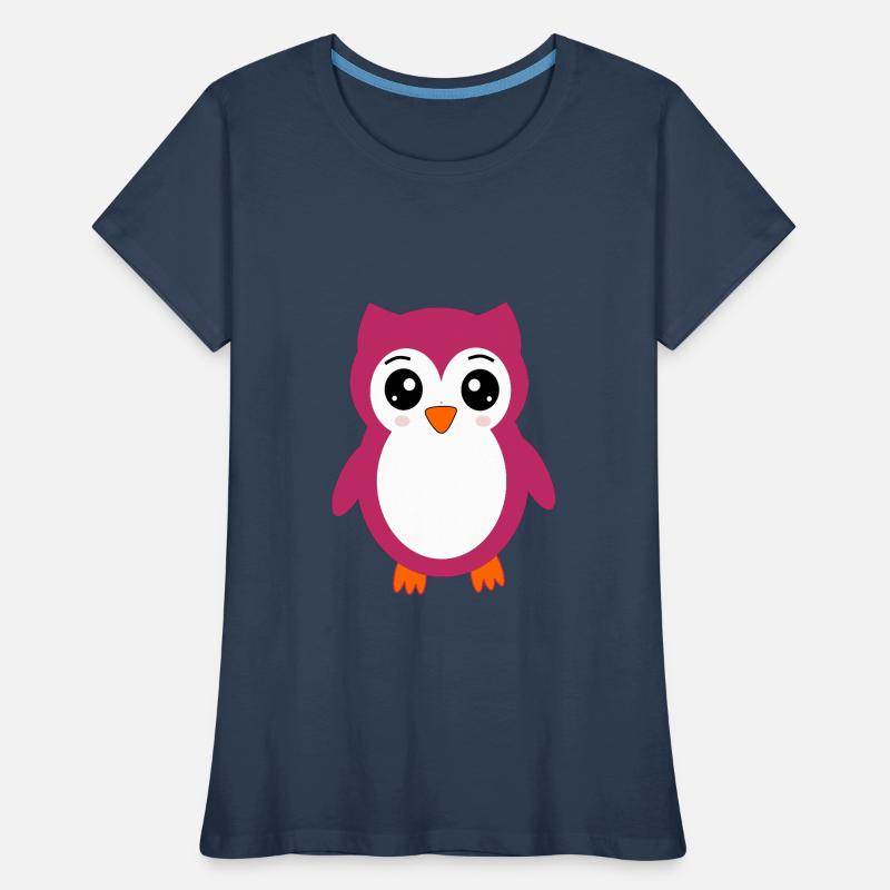 Eule, Rosa Eule Frauen Premium Bio T-Shirt