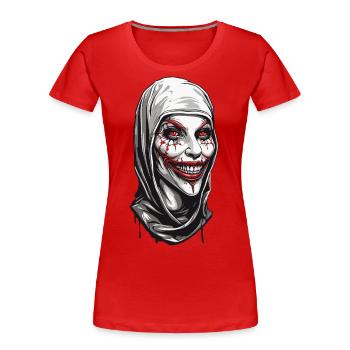 Grusel Nonne Horror und Ekel an Halloween - Frauen Premium Bio T-Shirt - Navy - Vorne - Mia (176cm)