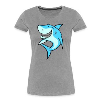 Requin - T-shirt bio Premium Femme - bleu marine - Devant - Mia (176cm)