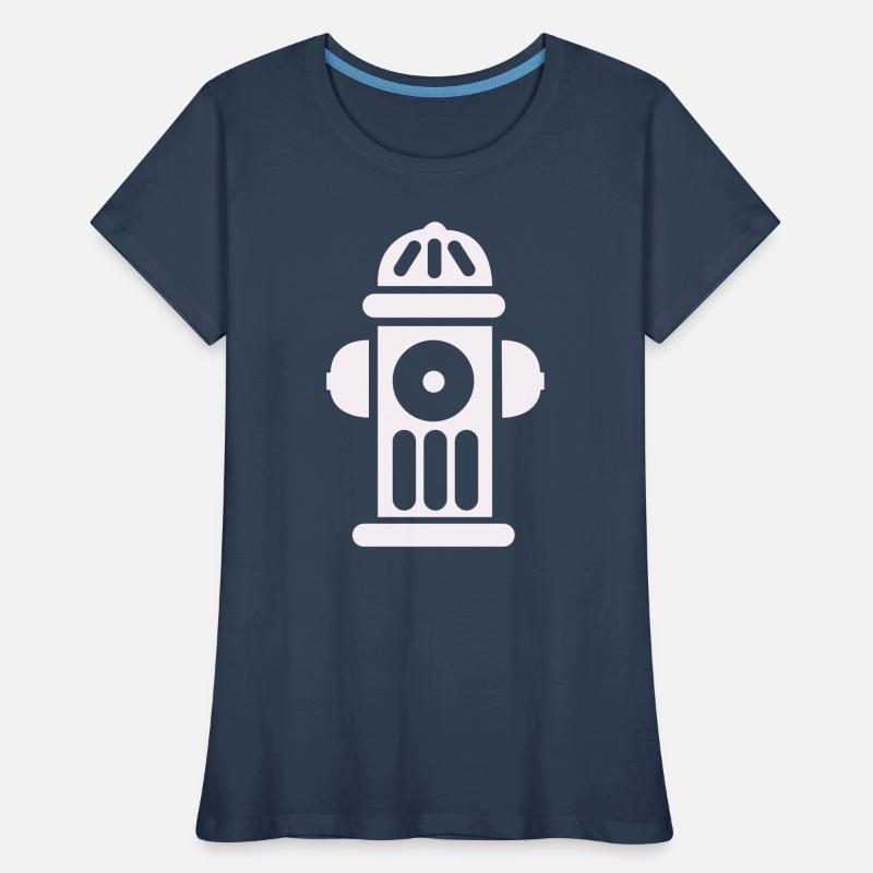 Fire Hydrant Silhouette Line Minimal Women's Premium Organic T-Shirt