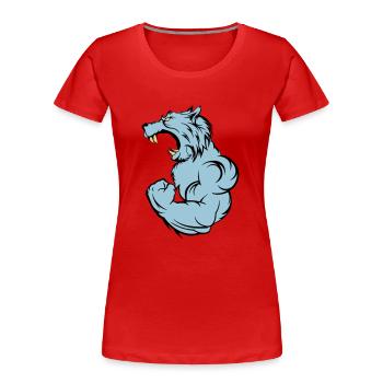 wolf_beast_2 - Frauen Premium Bio T-Shirt - Navy - Vorne - Mia (176cm)