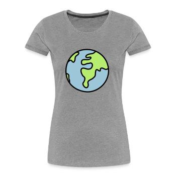 Globus - Welt - Frauen Premium Bio T-Shirt - Navy - Vorne - Mia (176cm)