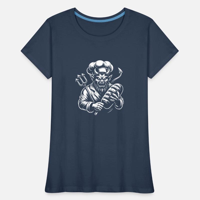 Devil with baker's hat - devilishly good baker Women's Premium Organic T-Shirt
