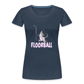 floorball floorball floorball season - Women's Premium Organic T-Shirt - navy - Front - Mia (176cm)
