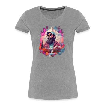 Wandern in den Bergen - Frauen Premium Bio T-Shirt -  - Vorne - Mia (176cm)