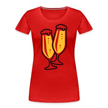 X2 Originale Treffen Sich (2) - Frauen Premium Bio T-Shirt - Navy - Vorne - Mia (176cm)