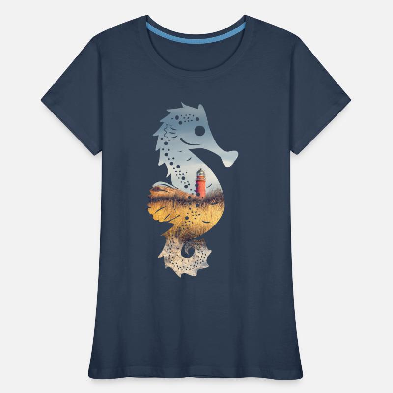 SeePferdchen (LightHouse-Edition) Frauen Premium Bio T-Shirt