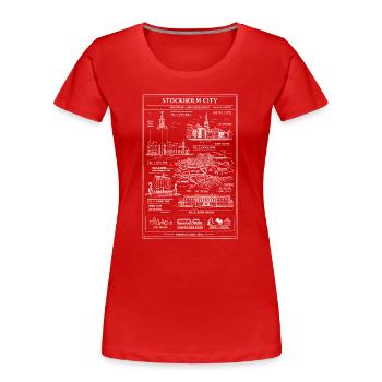Stockholm City Blueprint - Women's Premium Organic T-Shirt - navy - Front - Mia (176cm)