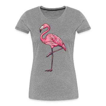 Flamant - T-shirt bio Premium Femme - bleu marine - Devant - Mia (176cm)