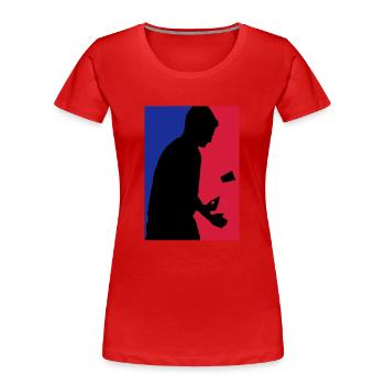 Flip Cup - Frauen Premium Bio T-Shirt - Navy - Vorne - Mia (176cm)