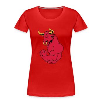 starker_stier_02 - Women's Premium Organic T-Shirt - navy - Front - Mia (176cm)