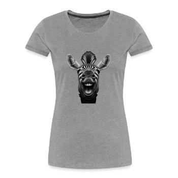 Lachender Esel 1 - Frauen Premium Bio T-Shirt - Navy - Vorne - Mia (176cm)