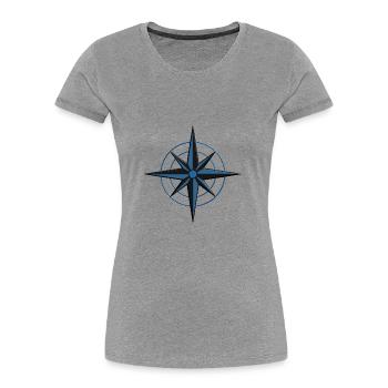 Navigation Kompass Stern Segler und Skipper Boot - Frauen Premium Bio T-Shirt - Navy - Vorne - Mia (176cm)