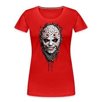 Gruseliges Halloween Trypophobie Horror Design - Frauen Premium Bio T-Shirt - Navy - Vorne - Mia (176cm)