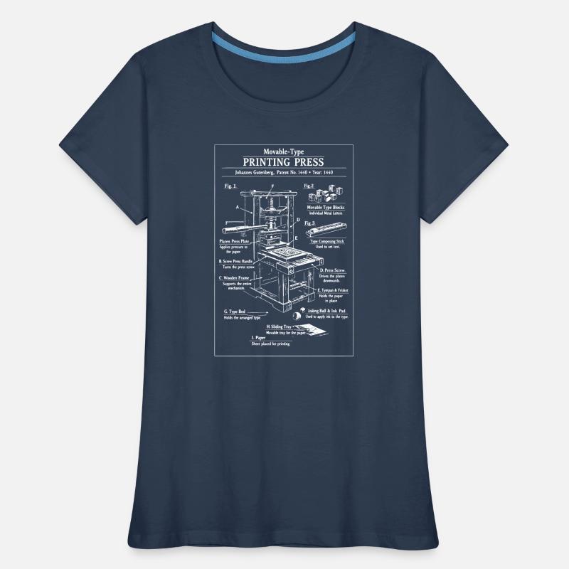 Plan d’impression classique T-shirt bio Premium Femme