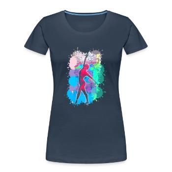 Dancer, dancing, illustration, dancer, graffiti - Women's Premium Organic T-Shirt - navy - Front - Mia (176cm)