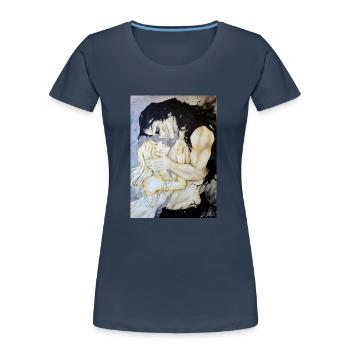 Join me in death - Frauen Premium Bio T-Shirt - Navy - Vorne - Mia (176cm)