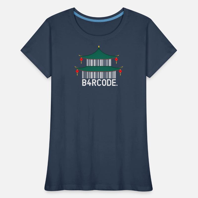 B4RCODE. Temple chinois T-shirt bio Premium Femme