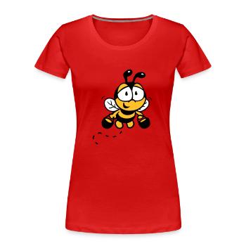 Biene - Frauen Premium Bio T-Shirt - Navy - Vorne - Mia (176cm)