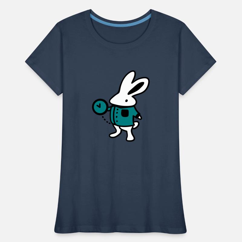 Rabbit + Clock Women's Premium Organic T-Shirt