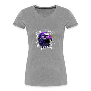 Eagle Head Portrait Colorful - Women's Premium Organic T-Shirt - navy - Front - Mia (176cm)