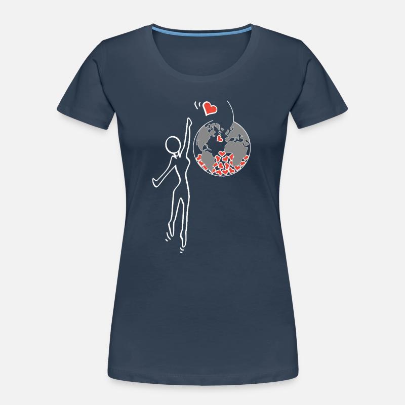 Gib Liebe - Frauen Premium Bio T-Shirt - Navy