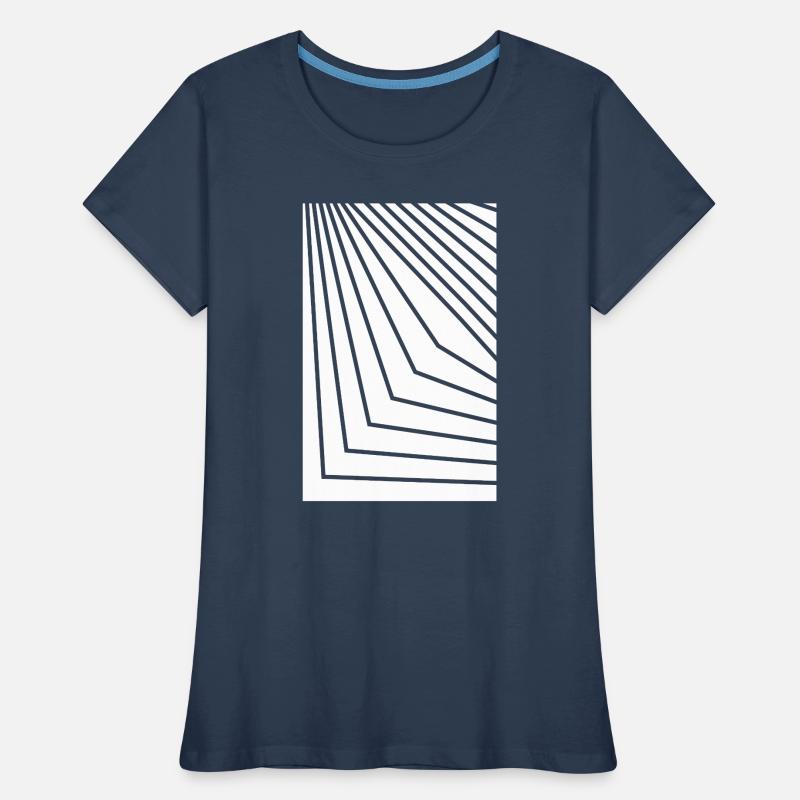 Angular Concentric Lines Women's Premium Organic T-Shirt