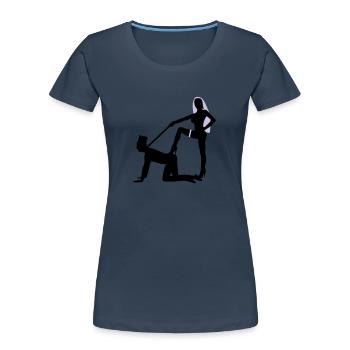 Junggesellenabschied Junggeselle Hochzeit Ehe - Frauen Premium Bio T-Shirt - Navy - Vorne - Mia (176cm)