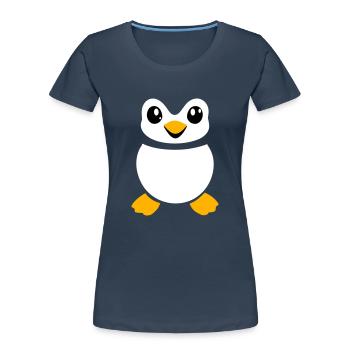 Penguin Costume Animal Carnival Carnival Funny Cute - Women's Premium Organic T-Shirt - navy - Front - Mia (176cm)