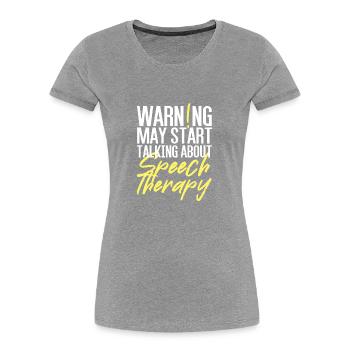 Speech Therapist Speech Therapy Speech Therapist - Women's Premium Organic T-Shirt - navy - Front - Mia (176cm)