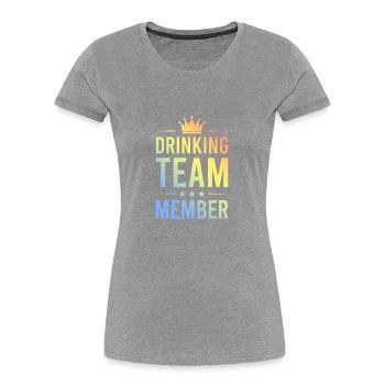 Drinking Team Colorful - Women's Premium Organic T-Shirt - navy - Front - Mia (176cm)