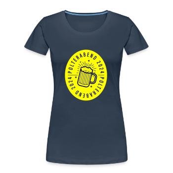 Polterabend 2024 - Frauen Premium Bio T-Shirt - Navy - Vorne - Mia (176cm)